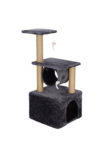 unbranded Ansamblu de joaca pentru pisici, cu loc pentru zgariat, ascuns, pla...