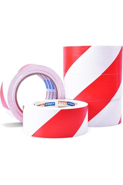 Ever Build Wallpaper Adhesive ADHES Hazard Tape Safety Warning Red White Stri...