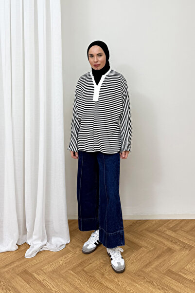 Melike Tatar Striped Two-Thread Tunic 79-7039