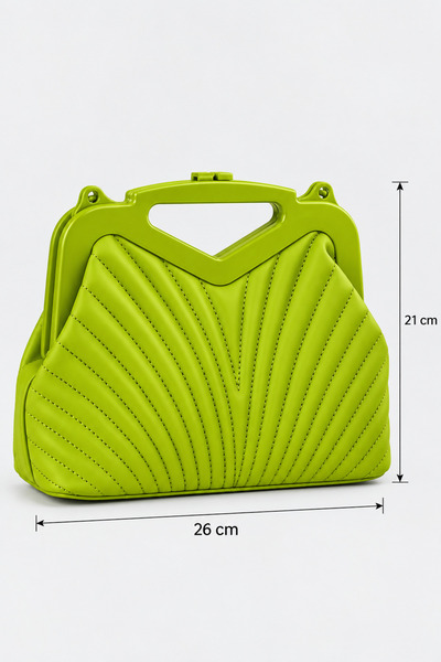 birizmoda Retro Women's Scholarship Hand and Shoulder Bag - Pistachio Green