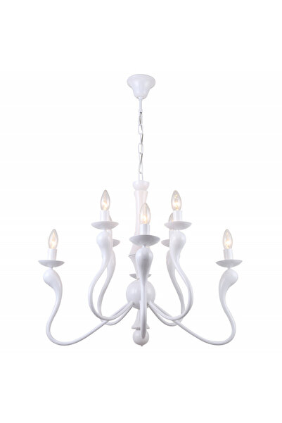 Klausen Candelabru Impress KL106008, 8xE14, alb, IP20