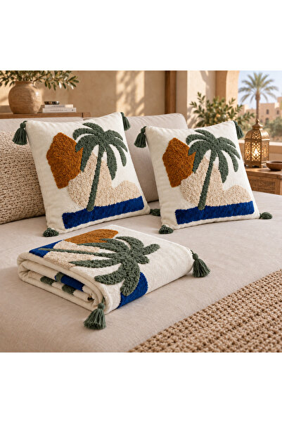 ShinyFlower Luxury Tufted Bed Runner & Cushion 3-Piece Set | Raised Tufted Ta...