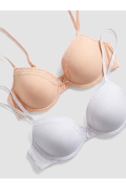 LC Waikiki Lcw Dream White Combed Cotton Women's Bra with Nevavm Difference