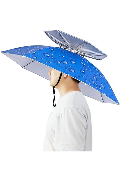 GENERAL Umbrella Hat, 37 inch Fishing Umbrella Hat Hands Free Foldable UV Pro...