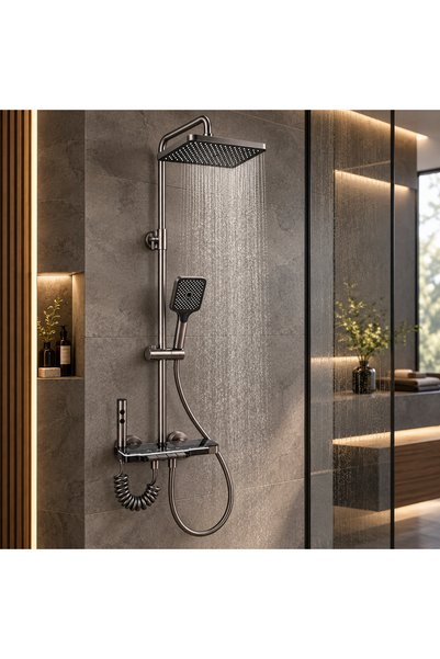 Aquablue GUNGREY DİJİTAL PİYANO DUŞ SETİ