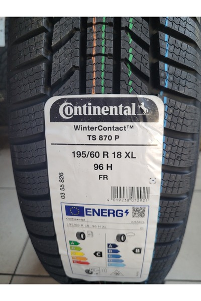 Continental 195/60R18 Winter Contact TS870P 96H XL Set Olarak (4 ADET) 2026 Ü...