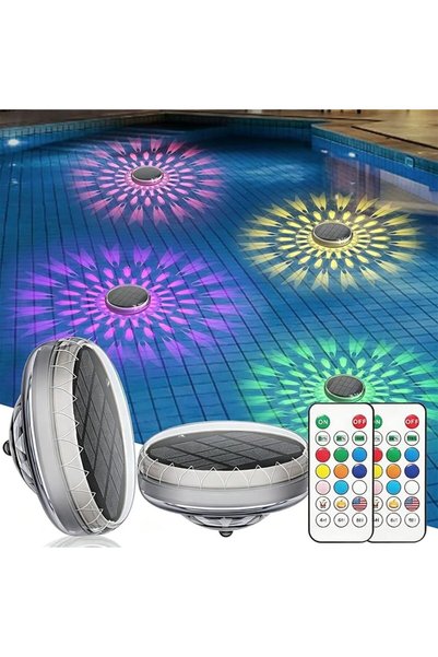 DMG TECH Solar Floating Pool Lights 2 Pack, Rechargeable LED Pool Lights with...