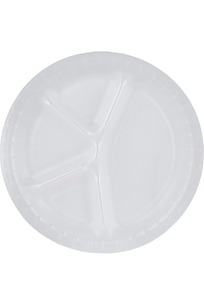 Hotpack Foam 4 Compartment Plates, 15 Pieces