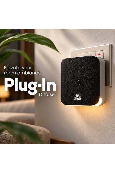 Dr Scent Bundle of 2 Wall-Mounted Aroma Diffusers with Motion Sensor + 2 Free 100ml Essential Oil Refills