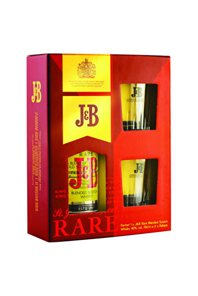 JB Whisky J&B Rare, 0.7 L + 2 pahare