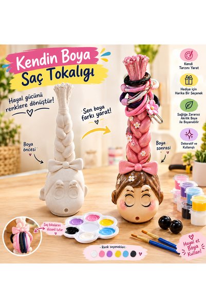 Felyagift Kendin Yap Saç Toka Standı Boyama Kiti - Dekoratif Masaüstü Düzenle...