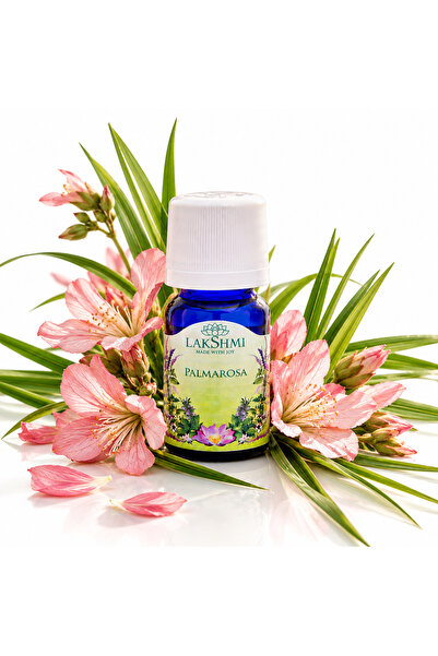 Lakshmi Ulei Esential Palmarosa 10 ml, 100% Pur si Organic, Cymbopogon Martin...