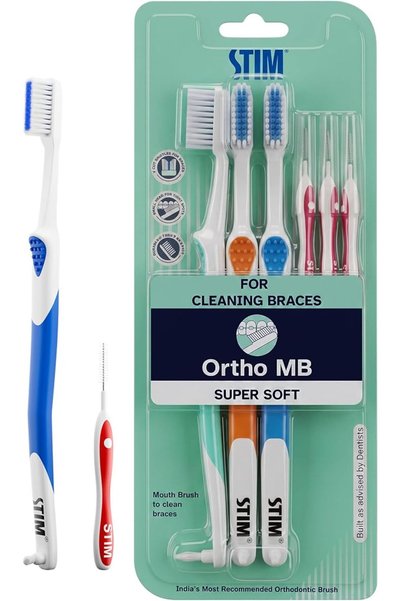 stim Ortho MB Toothbrush for Braces | Pack of 3