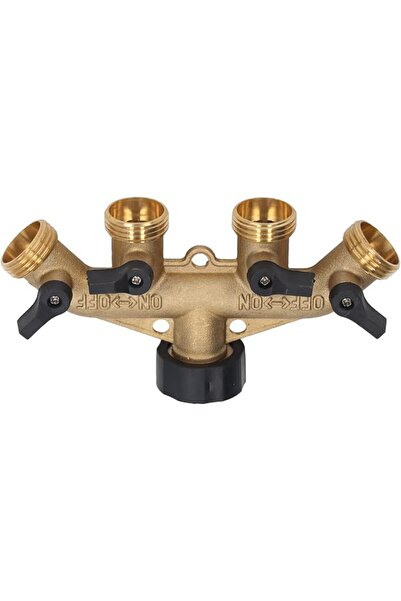 GENERAL 4 Way Garden Hose Splitter, Heavy Duty Brass Water Hose Splitter for ...