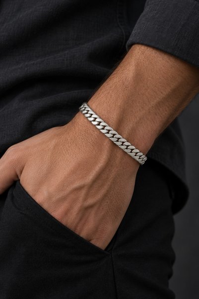 laria jewelry سوار سلسلة من الفولاذ المقاوم للصدأ للمأكولات الفاخرة