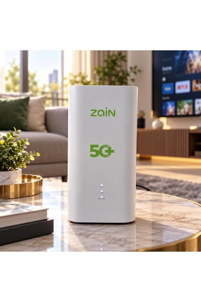 Generic Zain 5G+ CPE 5 Router | Wi-Fi 6 | 5G Download Speed Up to 3.6 Gbps | High-Gain Antenna | 2.5 Gbps Ethernet Port | AI Life App | Supports All Networks (STC, Mobily & Zain) | H155-383 | White