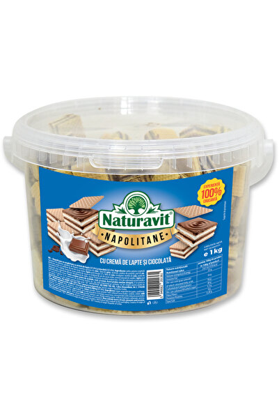 Naturavit Napolitane cu crema de lapte si ciocolata, 1Kg