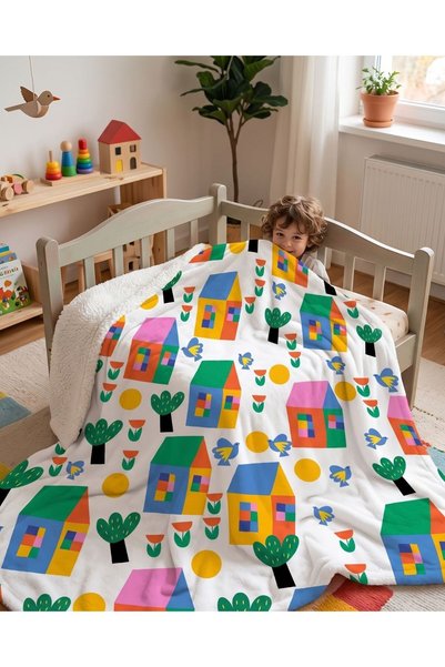 mirellestore Welsoft Baby Blanket Homes