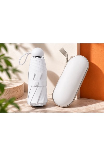 Reviro Store Kapsül Şemsiye – Mini Katlanabilir, Su Geçirmez, UV Korumalı, Rü...