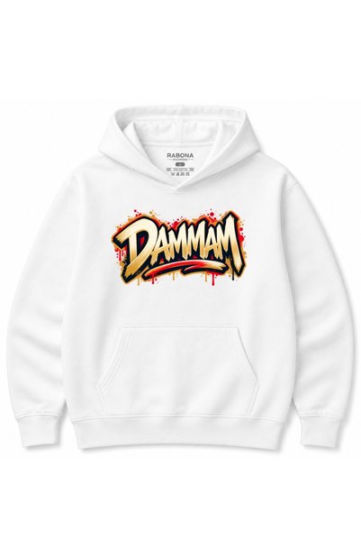 Rabona Fashion Hanorac cu glugă cu imprimeu grafic cu litere graffiti urban a...