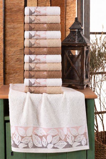 BİNNUR HOME 50X80 12-Piece Hand and Face Towel Set