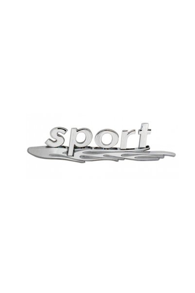 Generic Brand Αυτοκόλλητο Χρωμίου 3D ''Sport&Fire'' 16εκ x 4εκ 1 Τεμάχιο (CAR...