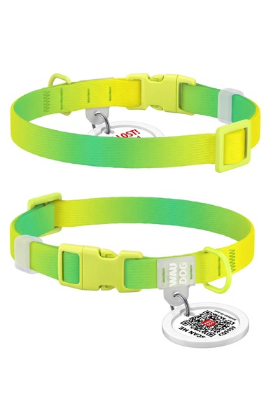 WAUDOG Zgardă pentru câini, reciclată, QR, XS, 20-30 cm, 10 mm, degrade, cata...