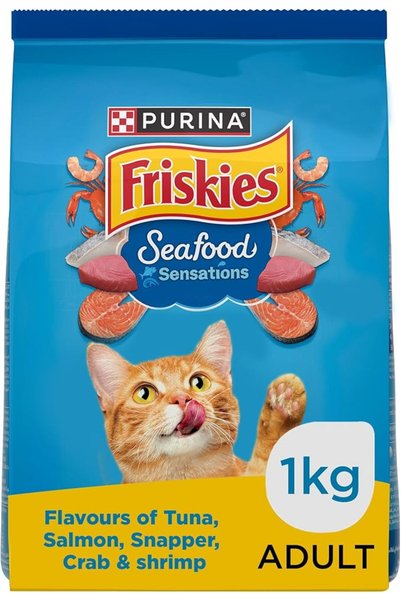 PURINA DOG&CAT CHOW طعام قطط جاف من بورينا فريسكيز بنكهة المأكولات البحرية 1 كجم