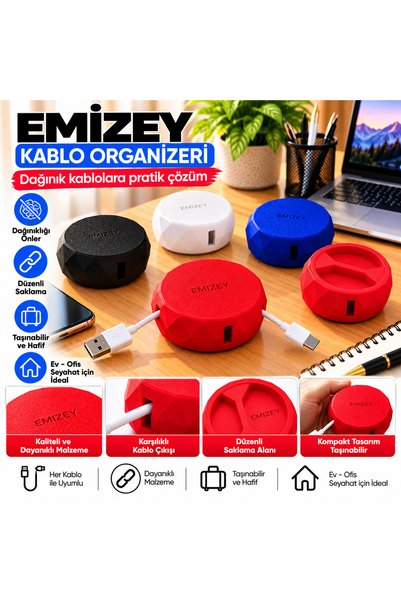 EMİZEY 3D Tasarım Kablo Makarası || Kablo Toplayıcı || Şarj Kablo Makarası ||...