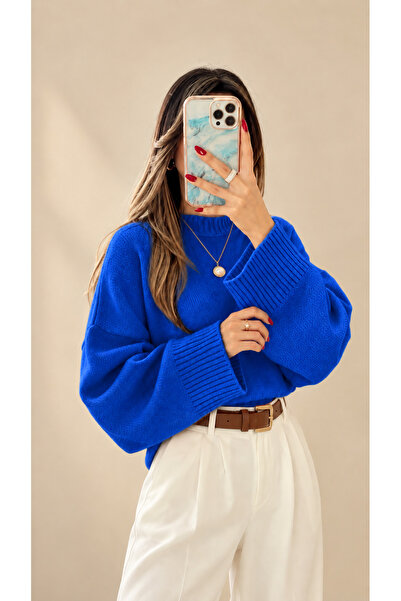 FAVORİST Soft Women's Soft Textured Oversize Knitwear Sweater