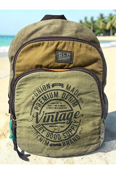Old Cotton Quality Colorful Vintage Casual Design Backpack Travel School Trav...