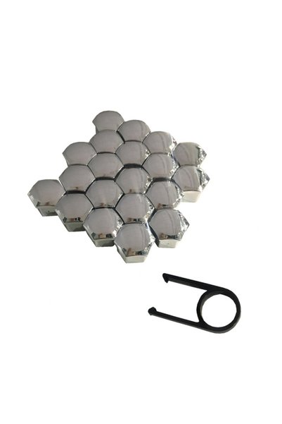 Generic Brand Καλύμματα Μπουλονιών Chrome 19mm Σετ 20 Τεμαχίων 20757 (CAR0010...