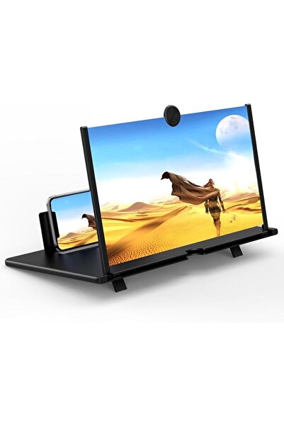 JKJ&ZXZ مكبر شاشة الهاتف 12 بوصة، تصميم منحني ثلاثي الأبعاد عالي الدقة لتكبير...