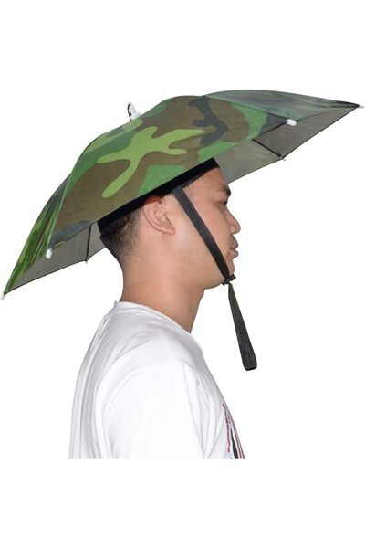 Newcollection73 NEW-Vi Umbrella Hat, 25 inch Hands Free Umbrella Cap for Adul...