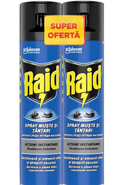 Raid Spray Muste Si Tantari Duopack 2*400Ml (1+1-10% Pe Pachet)