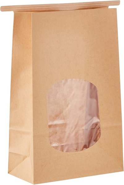Hotpack tin tie bag large w/ window - 5 pieces