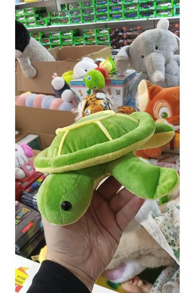 Bengi Store Oyuncak Peluş Sevimli Yeşil Kaplumbağa Caretta 22 cm