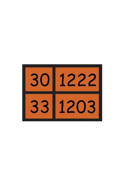 Generic Brand Αυτοκόλλητη Πινακίδα "Καύσιμα 30/1222 & 33/1203 " Φωσφορίζουσα ...