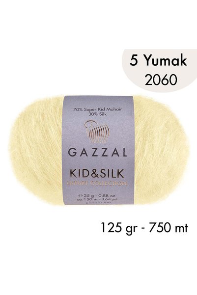 Gazzal Kid & Silk 2060 - 5 Skeins - 125 g