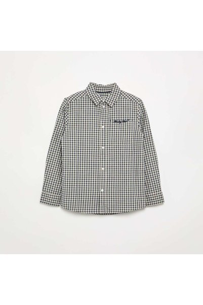 KIABI Checked Flannel Shirt White