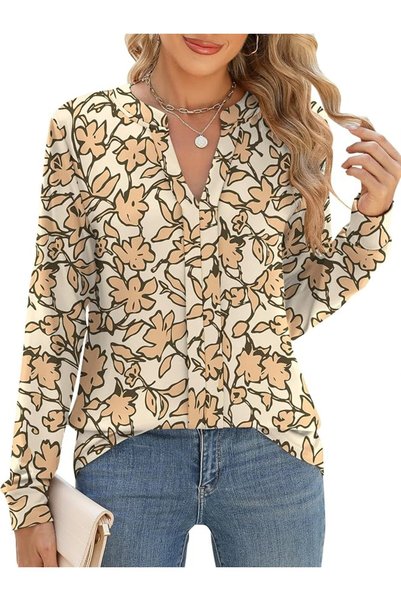 GENERAL Micoson Womens Tops Dressy Casual Long Sleeve Business Knit T Shirts ...