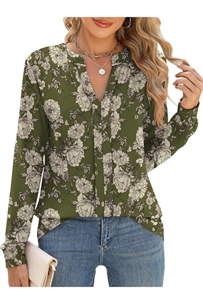 GENERAL Micoson Womens Tops Dressy Casual Long Sleeve Business Knit T Shirts ...
