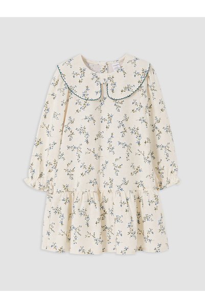 LC Waikiki Quality Pieces from Çelebi Store Bebe Roba Collar Floral Girl's Dress