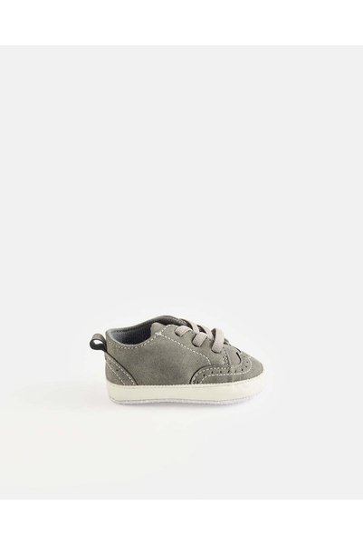 REDTAG Baby Grey Brogue Pram Shoe