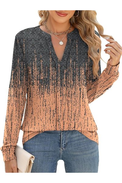GENERAL Micoson Womens Tops Dressy Casual Long Sleeve Business Knit T Shirts ...