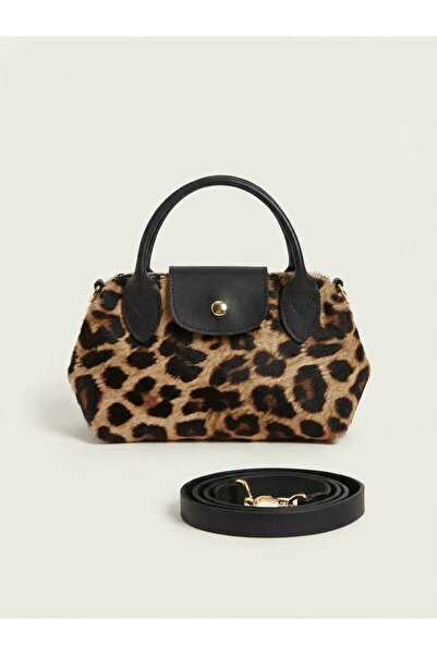 Satuna Women's Leopard Patterned Crossbody Mini Bag