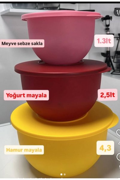 Tupperware Eko kap 3lü