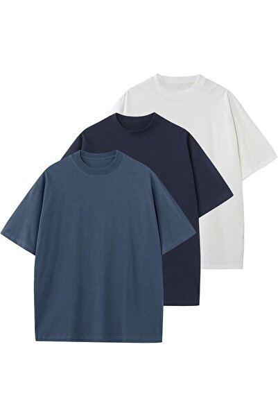 GENERAL KEEPSHOWING Men's Cotton T-Shirts Oversized Unisex Short Sleeve Crew ...