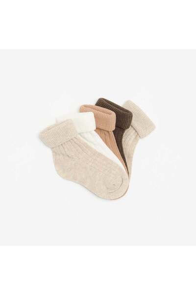 KIABI 5-Pack Of Plain Baby Socks Beige