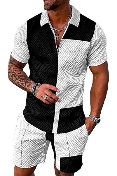 GENERAL BIRW Men‘s Track Suits 2 Piece Summer Short Sets Outfits Fashion Polo...